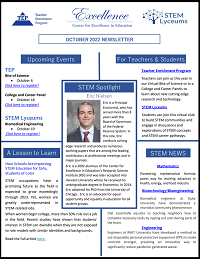 TEP and STEM Lyceums Newsletter thumbnail