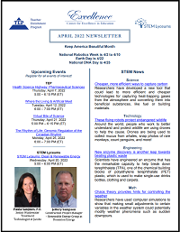 April 2022 TEP and STEM Lyceums newsletter thumbnail